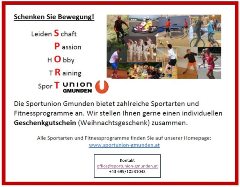 Gutschein - Schenken Sie Bewegung!